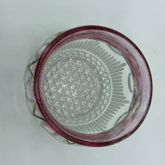 Antique EAPG US Glass Manhattan Maidens Blush Spoon Holder 4" - Picture 6 of 10